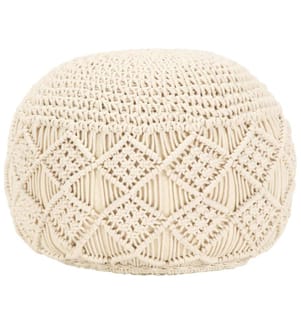 Pouf fait à la main en macramé 45 x 30 cm Coton