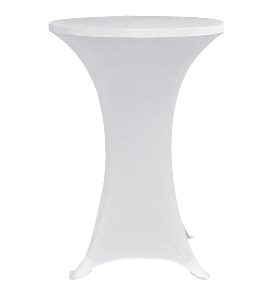 Stehtischhussen 4 Stk. Ø 70 cm Weiss Stretch