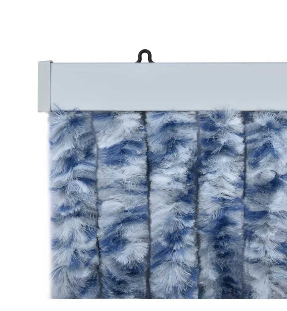 Moustiquaire Bleu blanc et argenté 90x220 cm Chenille