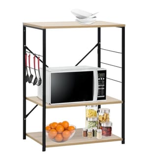 Armoire à micro-ondes noir et chêne 60x39,6x79,5 cm