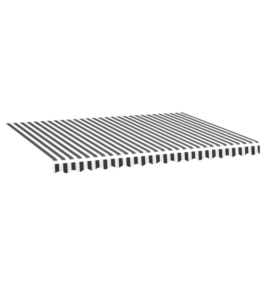 Markisenbespannung Anthrazit und Weiss 4x3 m