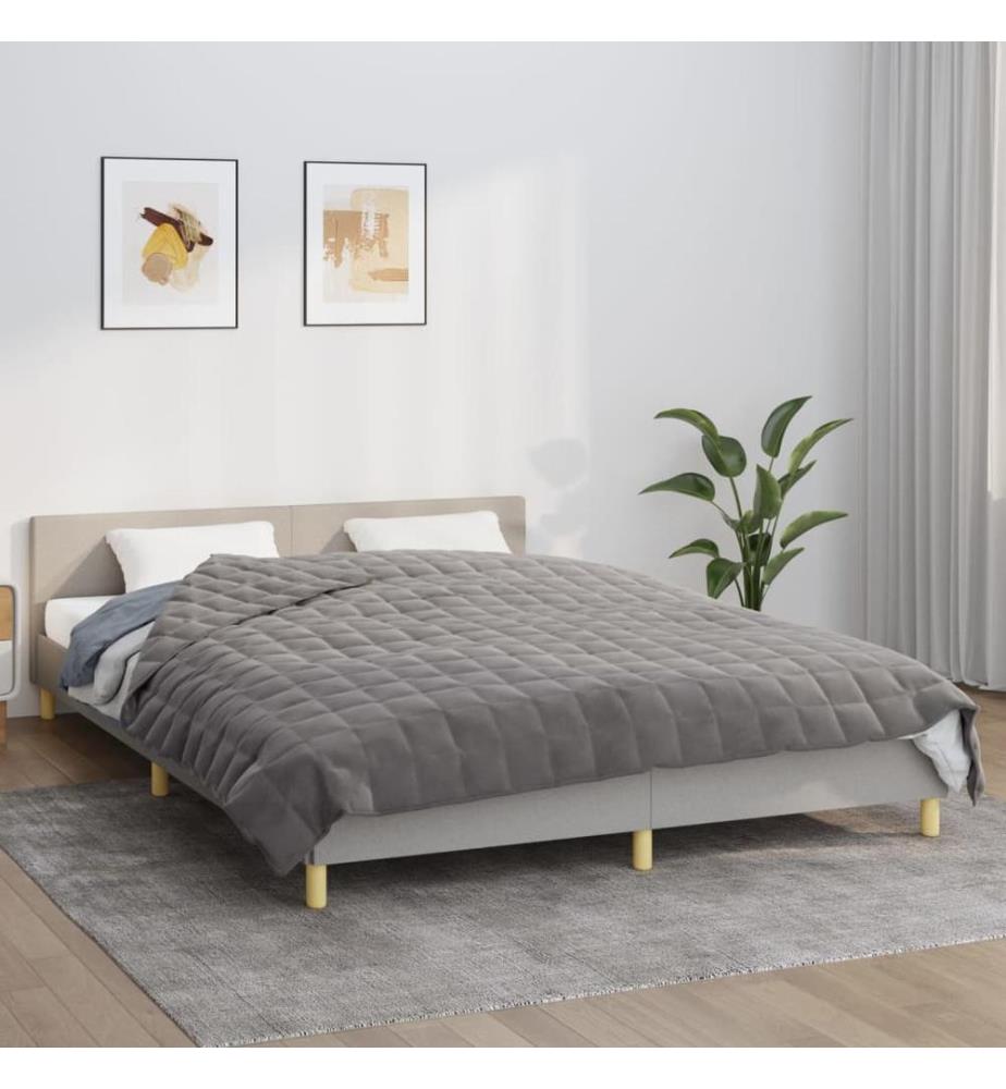 Gewichtsdecke Grau 220x230 cm 11 kg Stoff