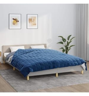 Couverture lestée Bleu 220x240 cm 15 kg Tissu
