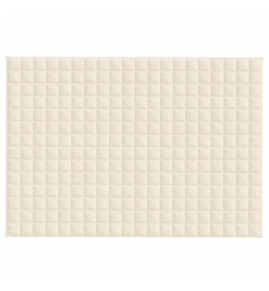 Gewichtsdecke Hellcreme 140x200 cm 10 kg Stoff