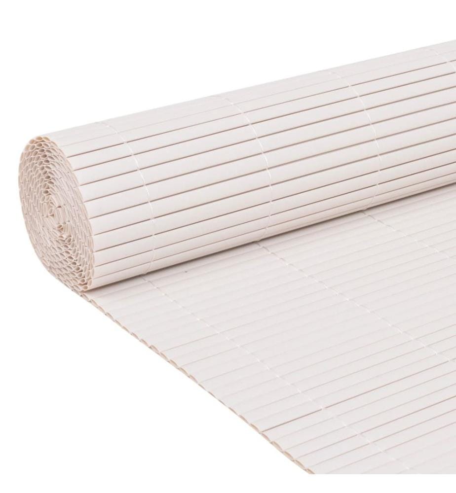 Gartenzaun Doppelseitig 110x500 cm Weiss