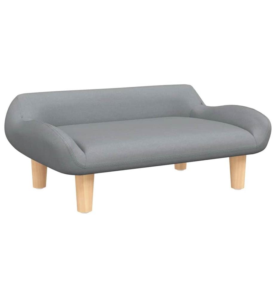 Kindersofa Hellgrau 70x40x24 cm Stoff