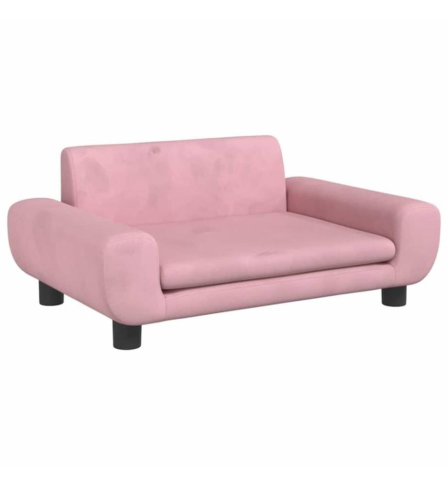 Kindersofa Rosa 70x45x33 cm Samt