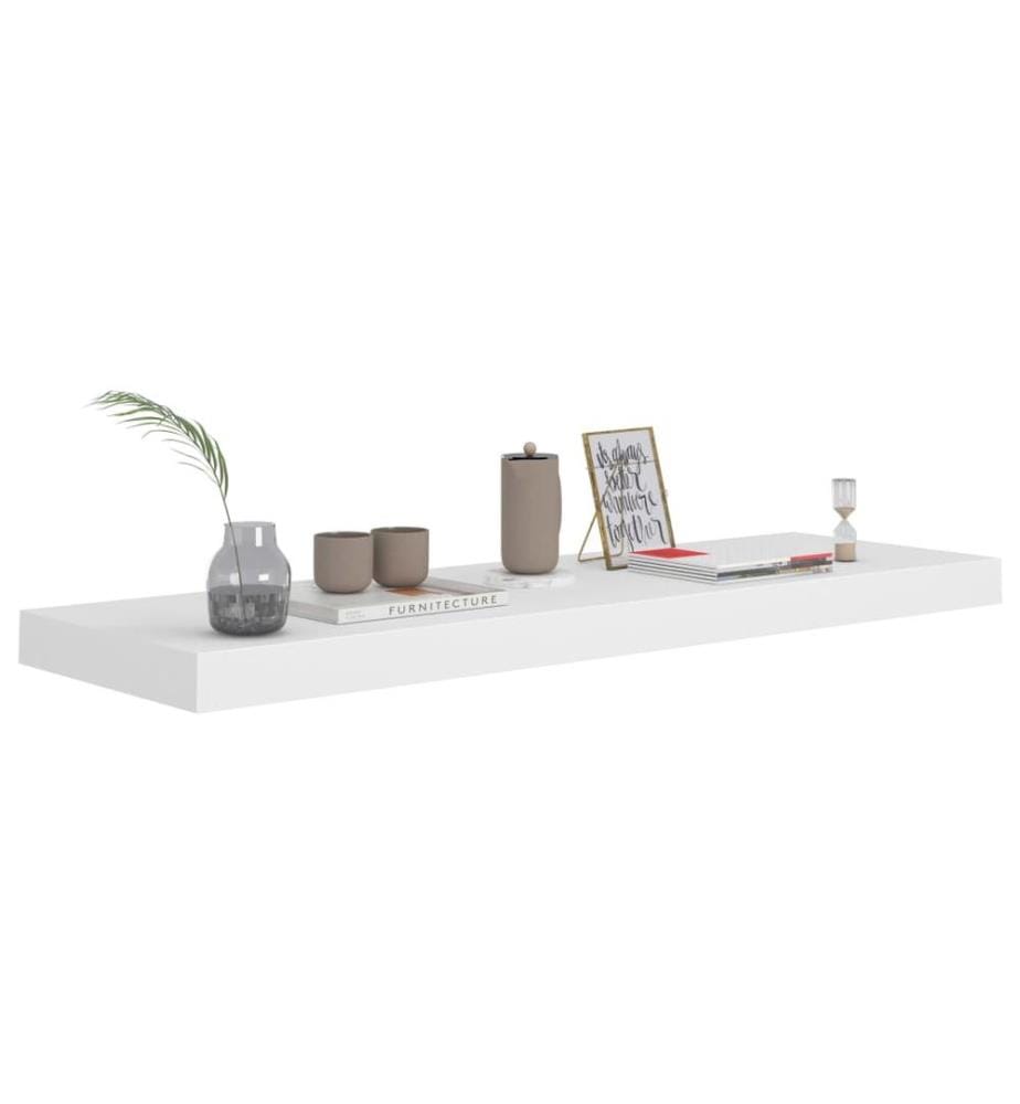 Schweberegale 4 Stk. Weiss 80x23,5x3,8 cm MDF