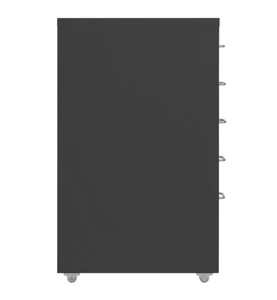Classeur mobile Anthracite 28x41x69 cm Métal