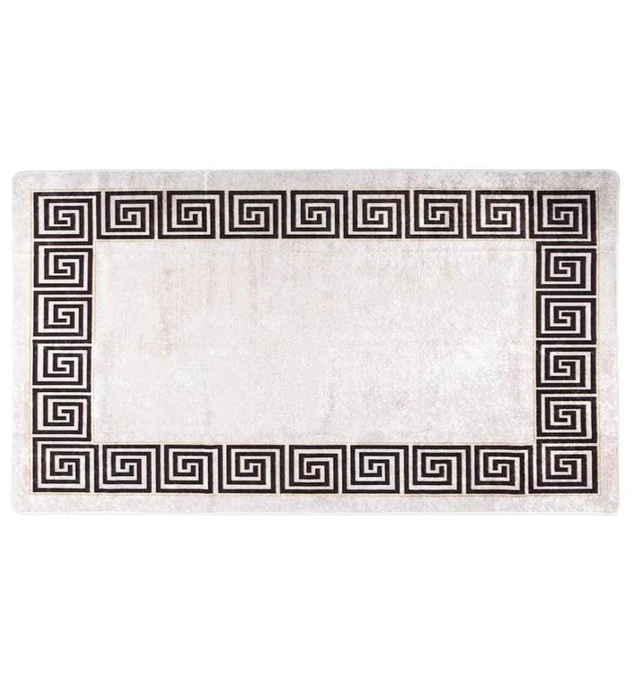 Teppich Waschbar 190x300 cm Hellbeige Rutschfest