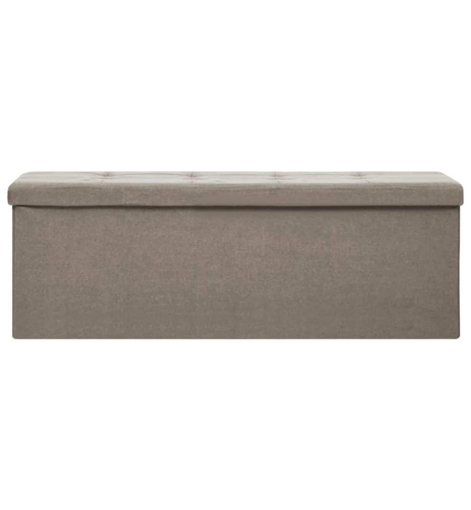 Banc de rangement pliable Taupe Faux lin
