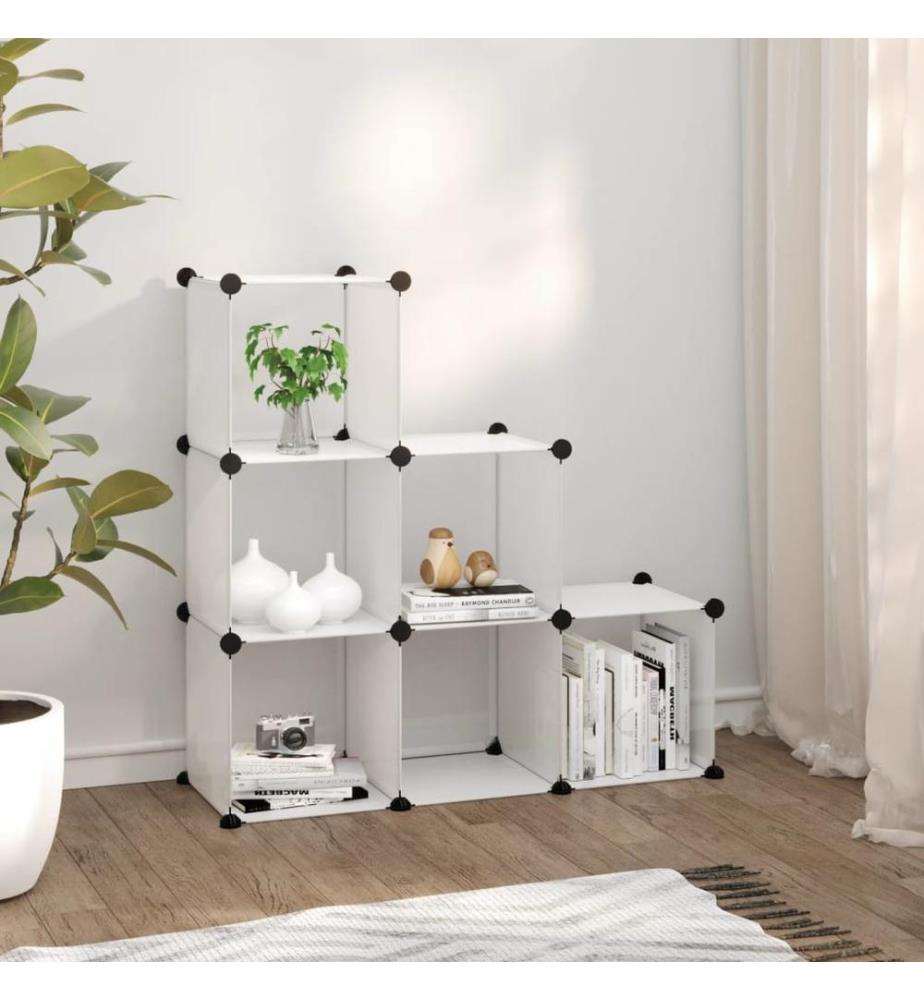 Regalsystem mit 6 Würfeln Transparent PP