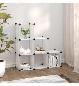 Regalsystem mit 6 Würfeln Transparent PP