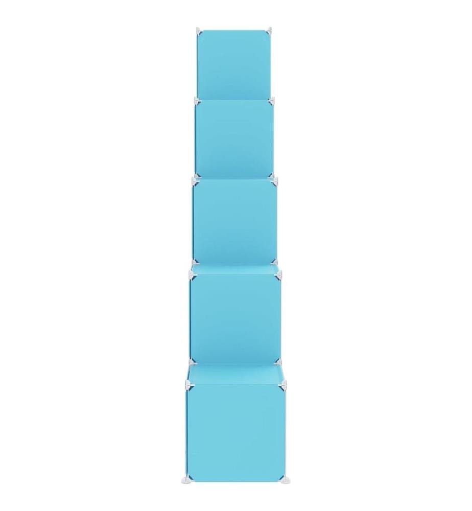 Kinderschrank Modular mit 15 Würfeln Blau PP