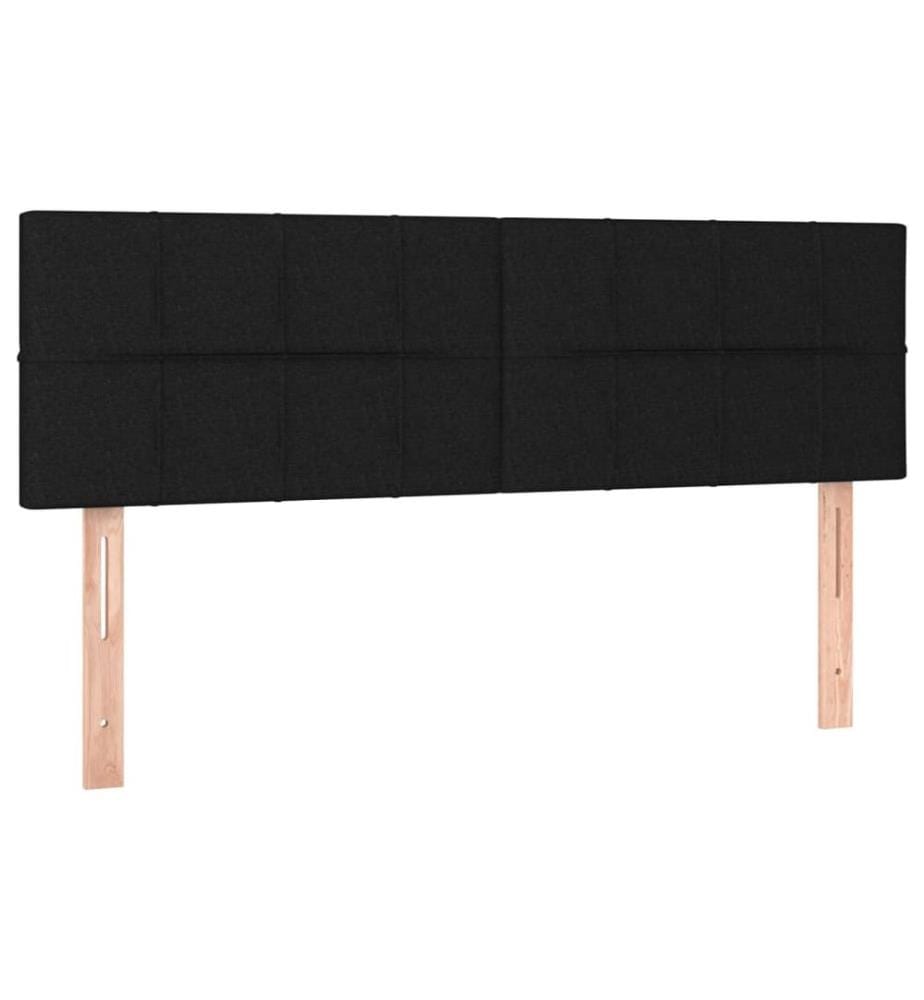 Kopfteile 2 Stk. Schwarz 72x5x78/88 cm Stoff