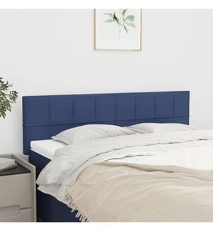 Kopfteile 2 Stk. Blau 72x5x78/88 cm Stoff