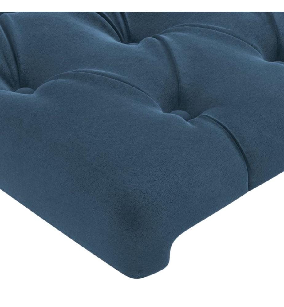 Kopfteil Dunkelblau 90x7x78/88 cm Samt