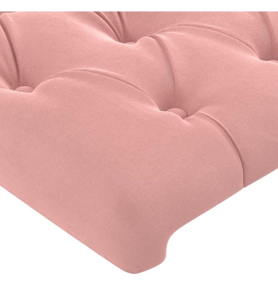 Kopfteil Rosa 90x7x78/88 cm Samt