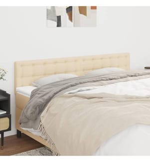 Kopfteile 2 Stk. Creme 80x5x78/88 cm Stoff