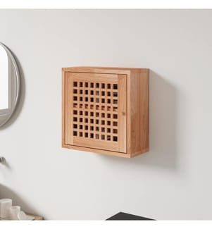 Wandschrank 42x18x42 cm Massivholz Nussbaum
