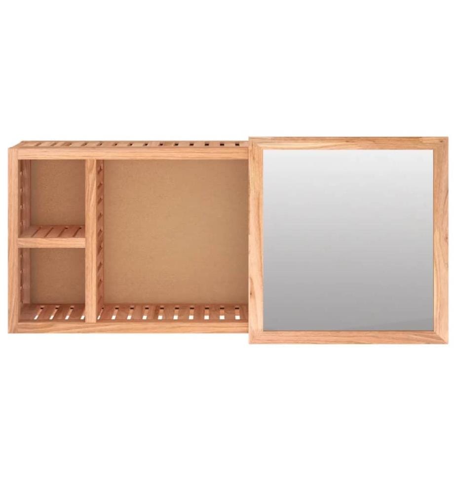 Spiegelschrank 80x17x34 cm Massivholz Nussbaum