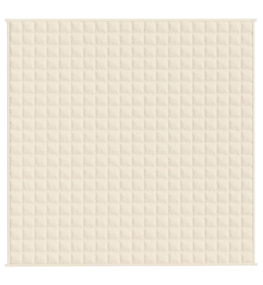 Gewichtsdecke Hellcreme 200x200 cm 9 kg Stoff