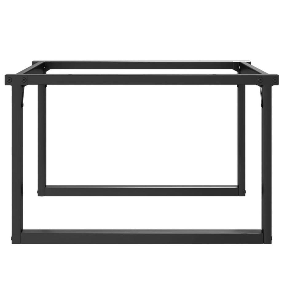 Pieds de table basse cadre en O 80x70x43 cm acier