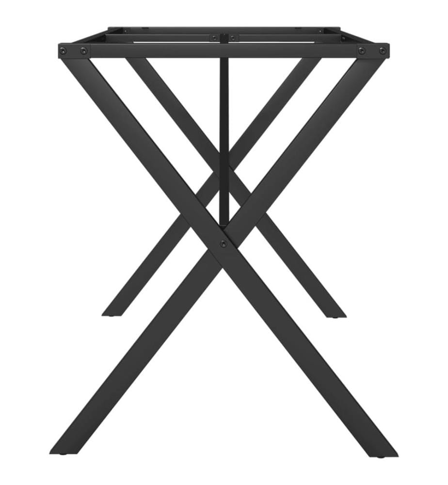Esstisch-Gestell in X-Form 140x60x73 cm Stahl