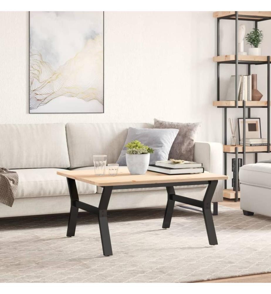 Pieds de table basse cadre en Y 80x70x43 cm acier