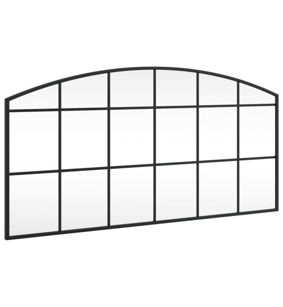 Miroir mural noir 100x50 cm arche fer