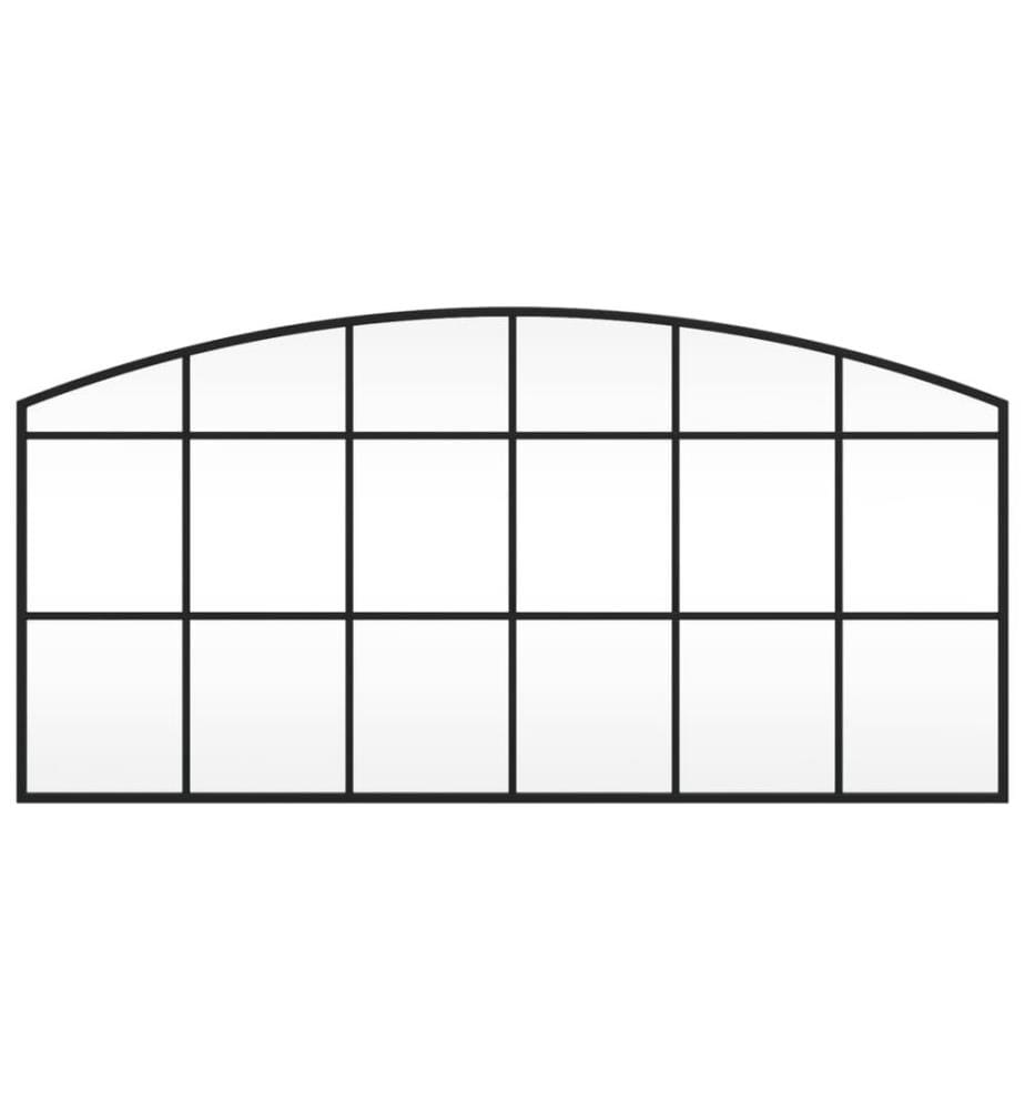 Miroir mural noir 100x50 cm arche fer