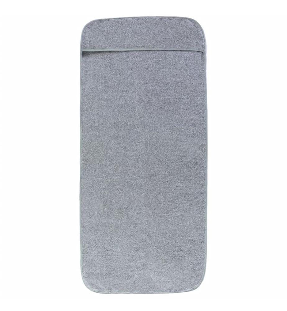 Serviettes de plage 2 pcs gris 75x200 cm tissu 400 GSM