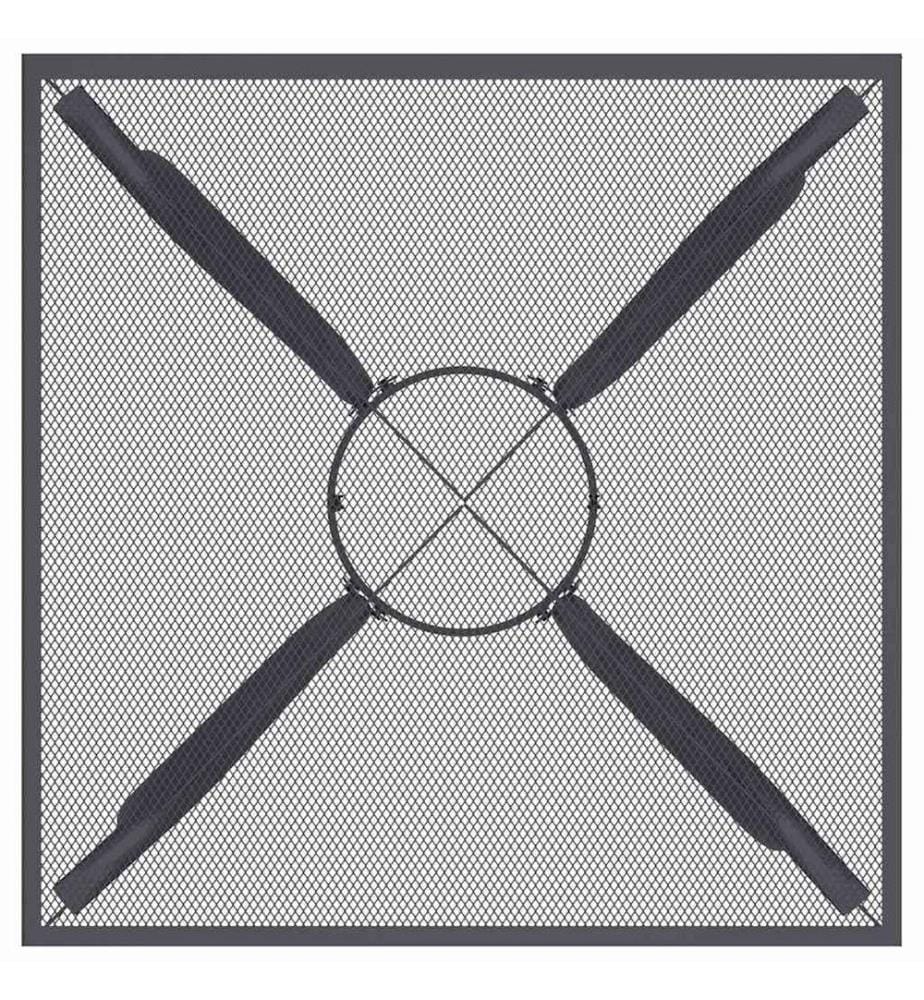 Gartentisch Anthrazit 50x50x72 cm Stahlgitter