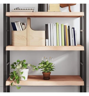 Wandregal 80x40x(2-6) cm Massivholz Eiche Unbehandelt