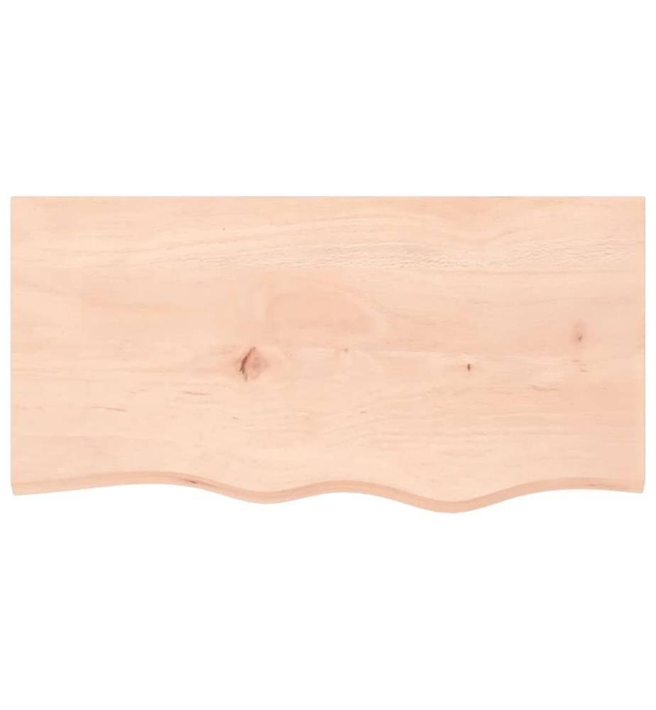 Wandregal 80x40x(2-6) cm Massivholz Eiche Unbehandelt