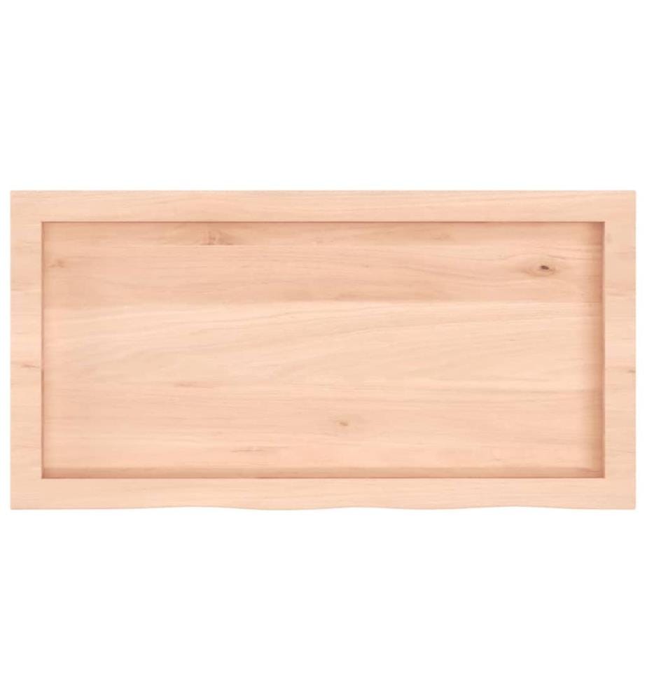 Wandregal 80x40x(2-6) cm Massivholz Eiche Unbehandelt