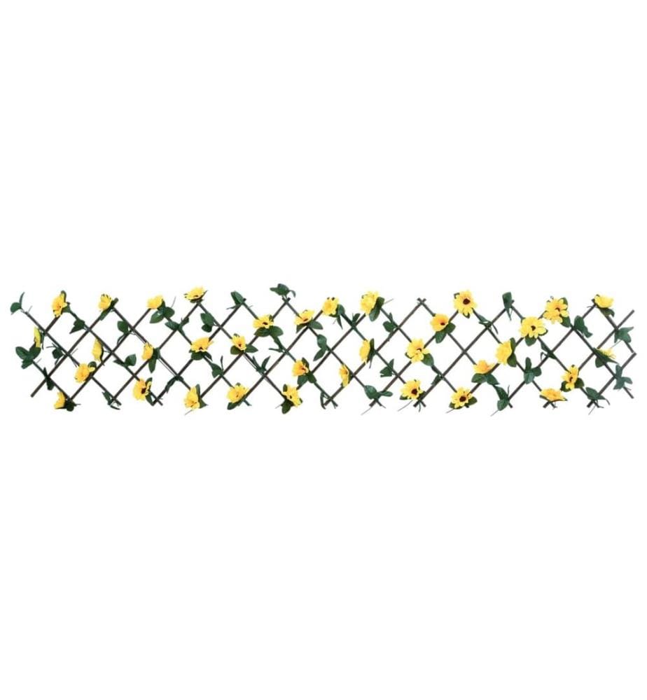 Treillis de lierre artificiel extensible 5 pcs jaune 180x20 cm