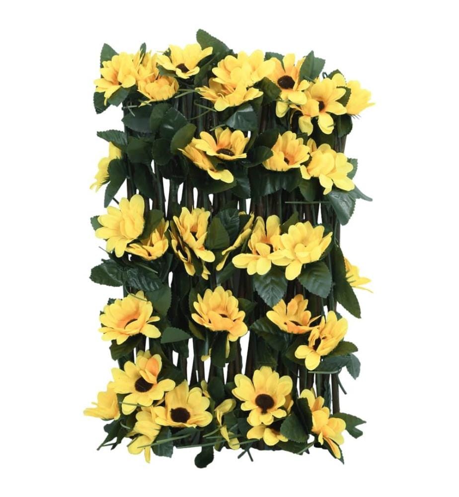 Treillis de lierre artificiel extensible 5 pcs jaune 180x20 cm