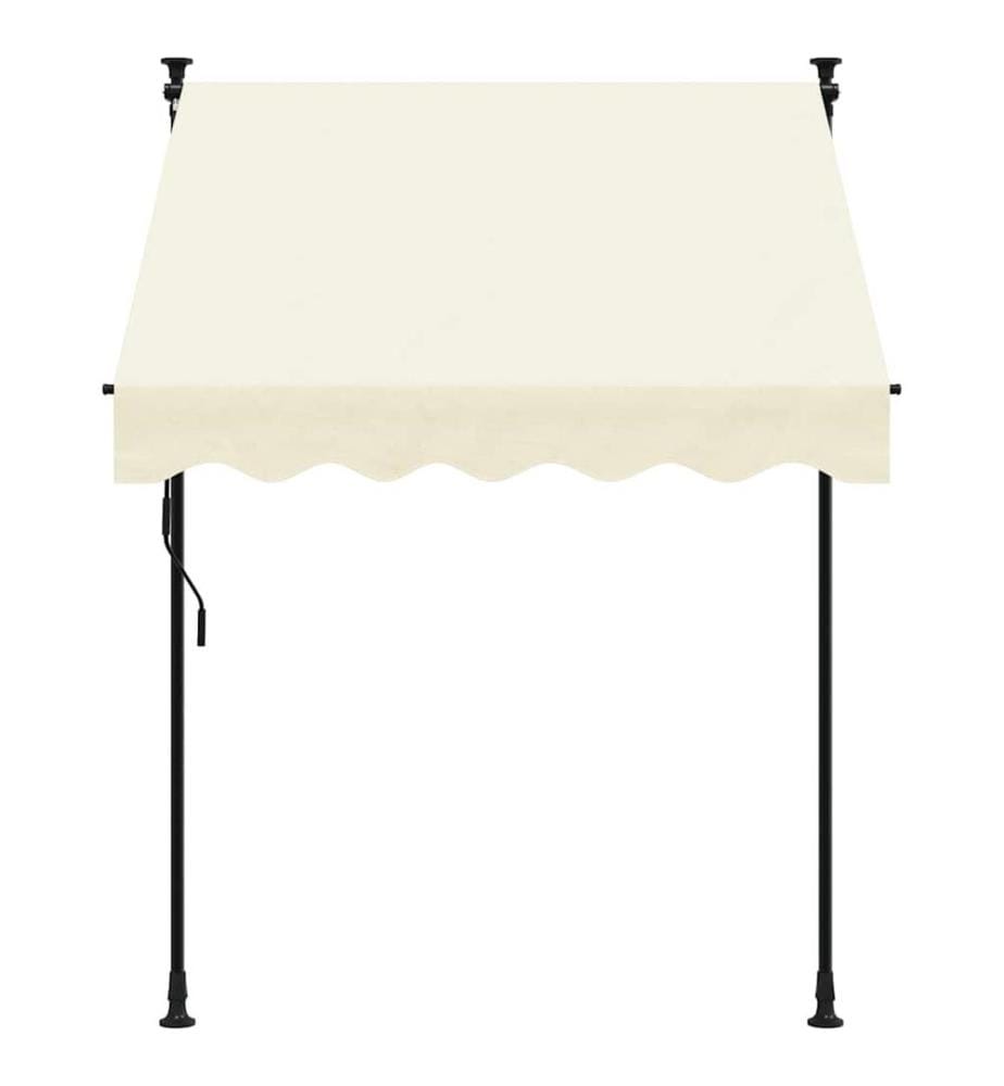 Markise Einziehbar Creme 150x150 cm Stoff und Stahl