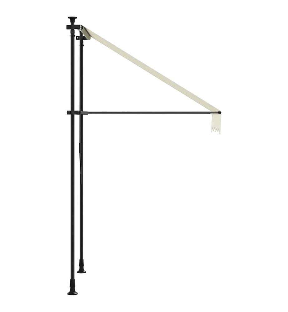 Markise Einziehbar Creme 150x150 cm Stoff und Stahl