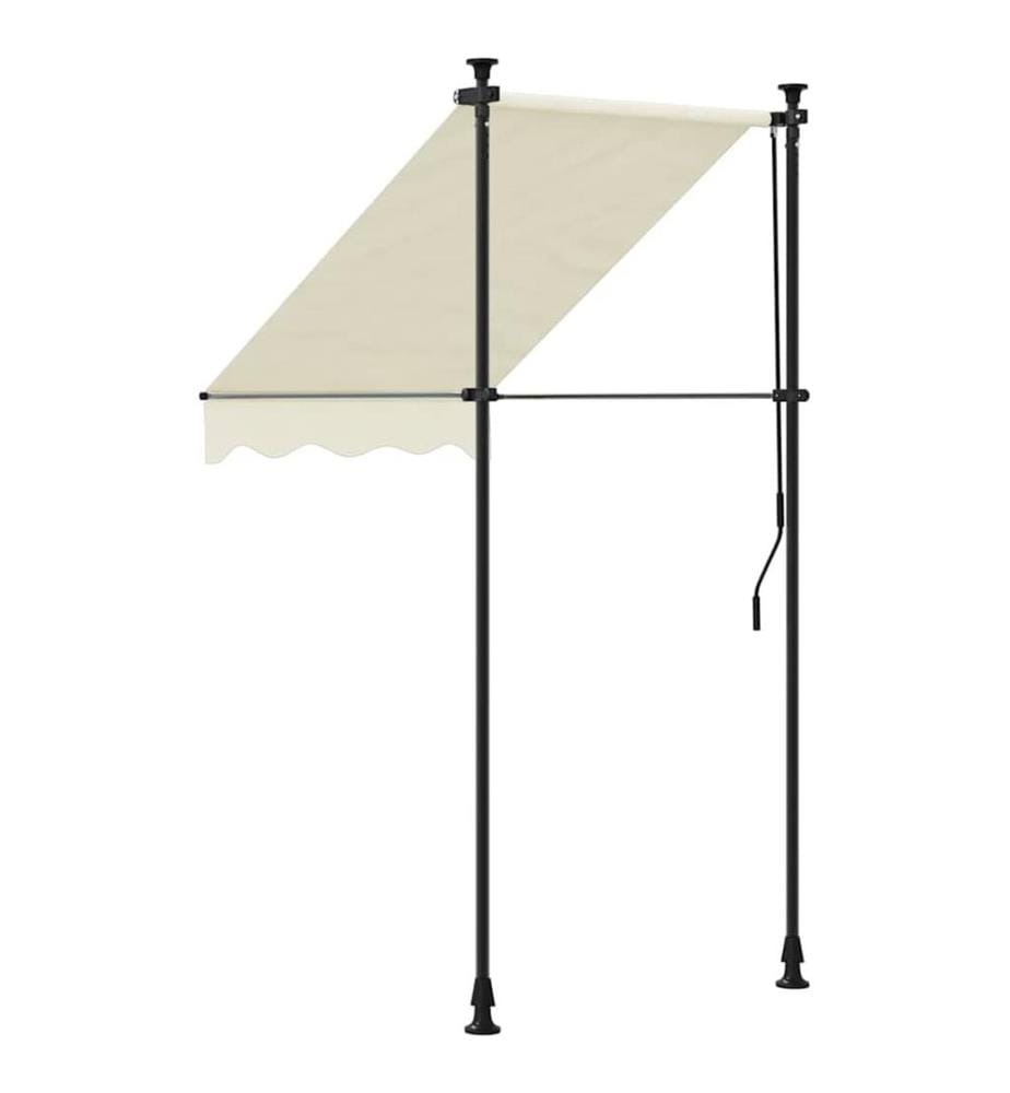 Markise Einziehbar Creme 150x150 cm Stoff und Stahl