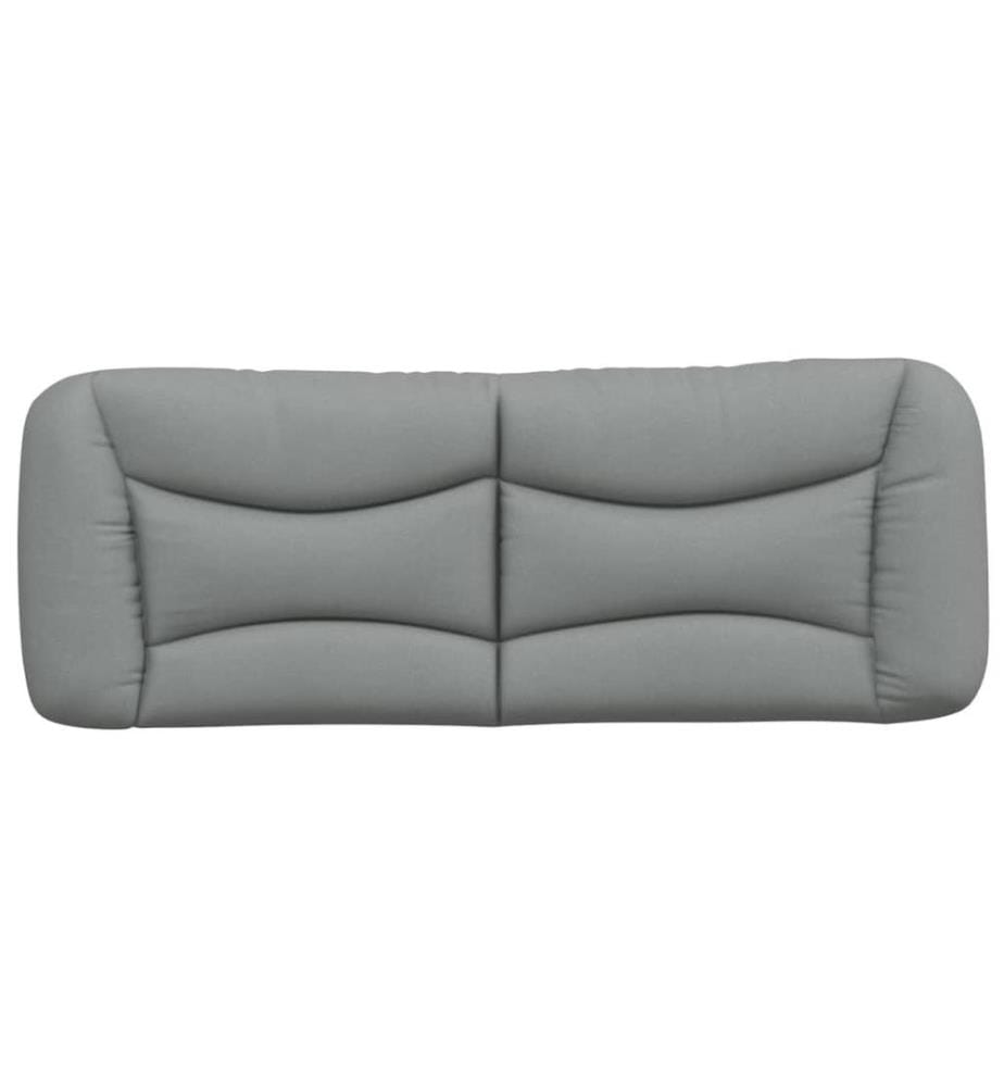 Kopfteil-Kissen "Hvar" Hellgrau 140 cm Stoff
