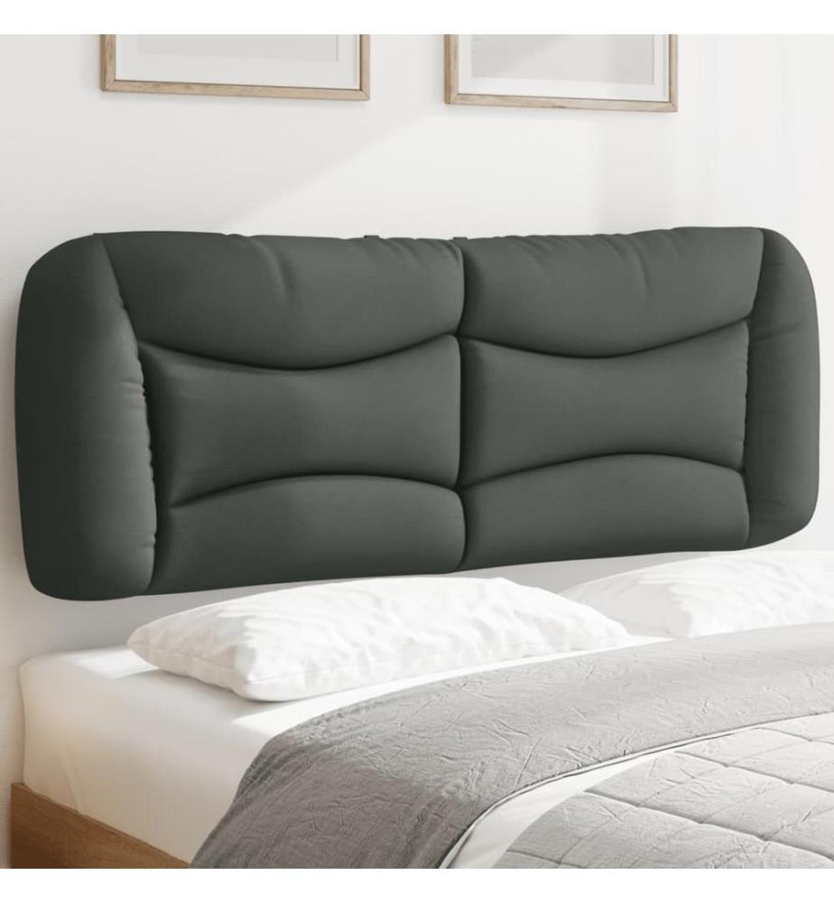 Kopfteil-Kissen "Hvar" Dunkelgrau 140 cm Stoff