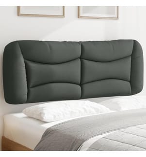 Kopfteil-Kissen "Hvar" Dunkelgrau 140 cm Stoff
