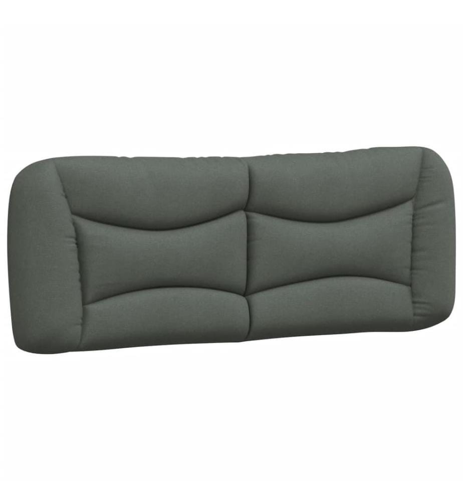 Kopfteil-Kissen "Hvar" Dunkelgrau 140 cm Stoff