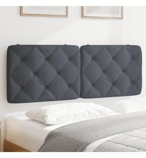 Kopfteil-Kissen Dunkelgrau 140 cm Samt