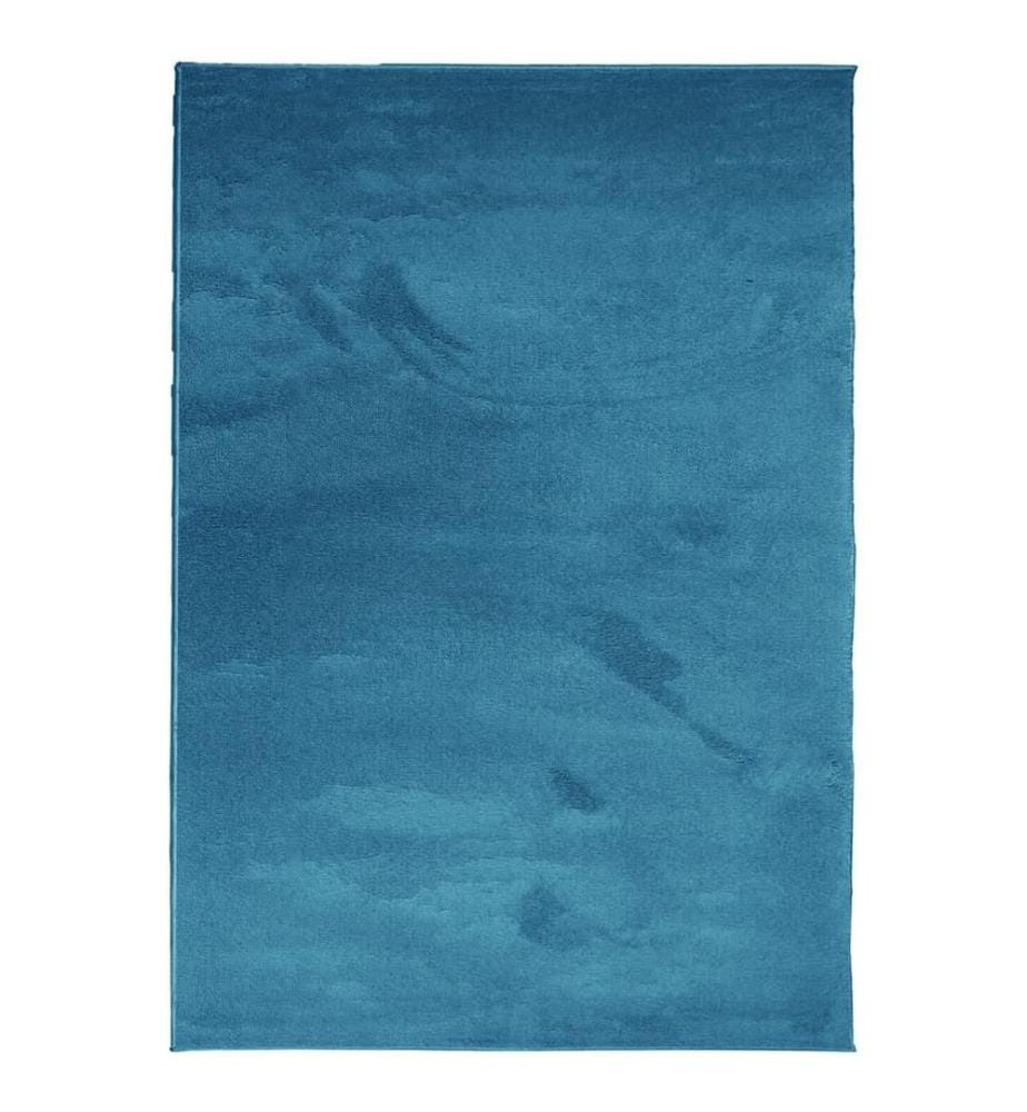 Tapis OVIEDO à poils courts turquoise 140x200 cm