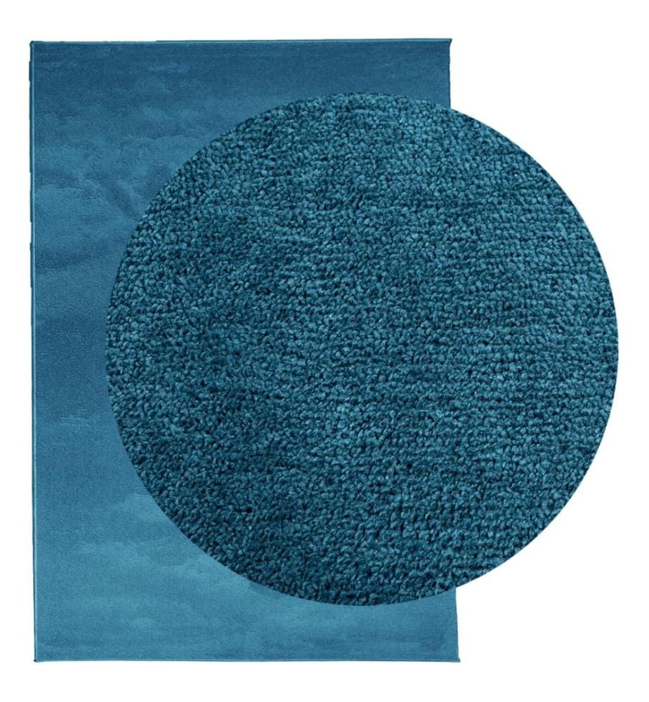 Tapis OVIEDO à poils courts turquoise 140x200 cm