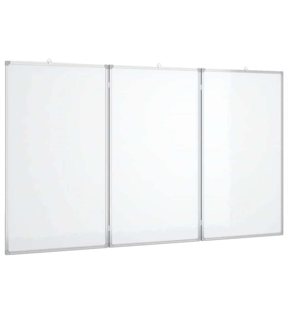 Tableau blanc magnétique pliable 120x100x1,7 cm aluminium