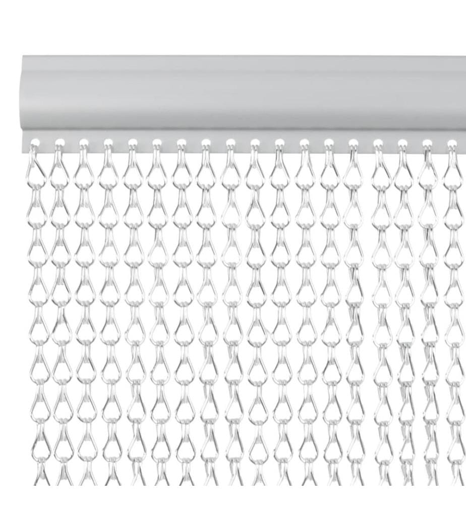 Moustiquaire de porte à chaîne 90x212 cm aluminium